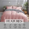 J.Din Blush Pink and Grey Plain Dyed Duvet Cover -