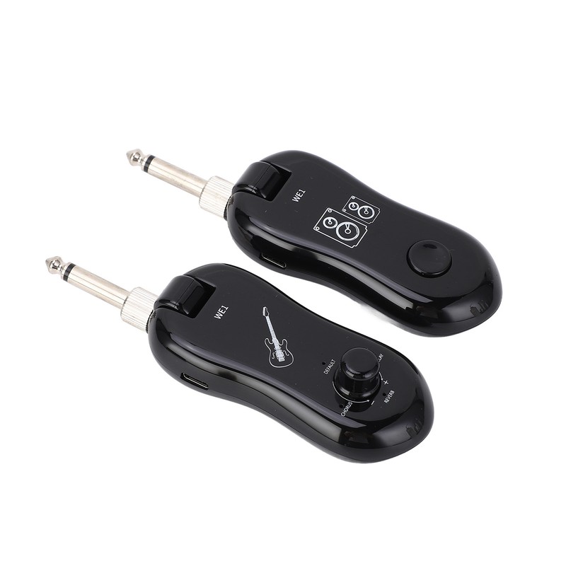 Black Guitar Wireless Transmitter Receiver Kit with Reverberation Type C