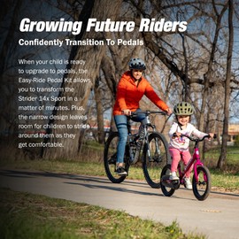 Strider 14x Easy-Ride Pedal Kit - Transform 14x Balance Bike into Pedal Bike - For Kids 3 to 7 Years - Easy Assembly & Adjustments