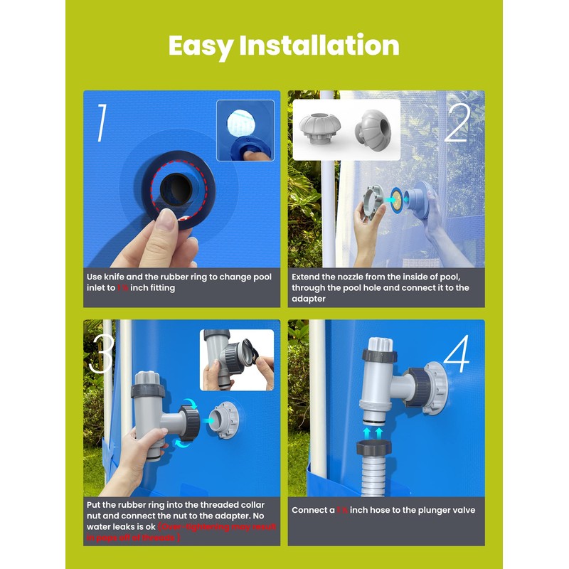 SUMMERBUDDY Above Ground Pool Parts Kit, Replacement Pool Pump Part