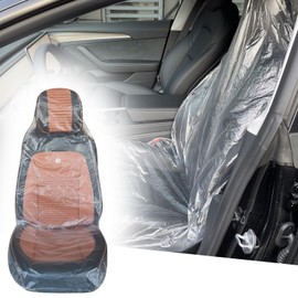 KUQUTIDY 20PCS Disposable Car Seat Covers, Plastic Transparent Seat Protectors Provide Temporary Protection for Cars, Universal Automotive Seat Covers, Airplane Seat Covers, Salon Bus Chair Covers