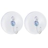 TRIXES Suction Cups x20 Clear Plastic Cups with Hooks Window