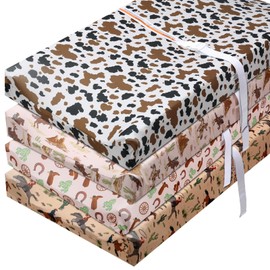 CroBlissful 4 Pcs Baby Stretchy Changing Pad Cover, Western Cowboy Theme Changing Pad Cover for Boys and Girls Diaper Changing Pad Cover Breathable Nursery Changing Table Sheets Cover 16 x 32 Inch