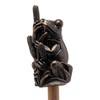 Cane Companions Frog On Bullrush Stake Topper - Handmade Flower