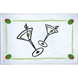 Cocktail Martini Party Flag 12 in X 18 in Nylon -Nautical Grade Quality