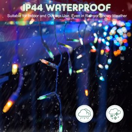 SMART EGG 2Pack 50 LED Battery Operated Christmas Lights 17.7 FT, Multicolor Waterproof Mini String Lights with 8 Lighting Modes,Timer, Remote Control, for Tree, Christmas Decoration, Outdoor, Indoor