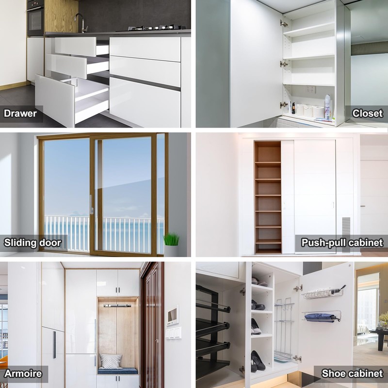 Drawer Magnet Jiayi Door Magnets, 12 Pack Ultra Thin Cabinet
