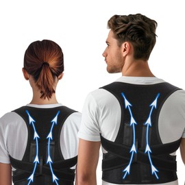 Corrector de Postura Unisex, Transpirable y Ajustable, Corrector para la Espalda y Columna, Alivio de Dolor Espalda, Corrección de Joroba y Escoliosis, Soporte Postura Ergonómico. (Tamaño Mediano: Cintura 84-98 cm)