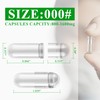 wananfu Size 000 Empty Capsules Vegetarian (1000 Count) Bundle with