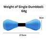 EVA Floating Water Dumbbells Blue 1 Pair, Lightweight Portable Aquatic