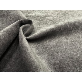 Upholstery Fabric - Charcoal Grey Chenille Heavy Weight Curtain Cushion Fabric