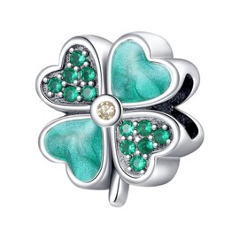 NUNUYAYA Women's Charm Pendant for Bracelet 925 Sterling Silver Graduation Family Flower Charms Beads Fits Bracelet Necklace Charm Pendant for European Bracelets for Women Girls, Silver, Cubic