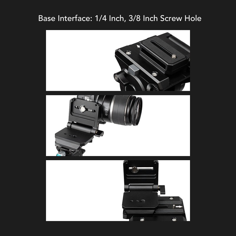 Camera Folding Quick Release Plate L Bracket 285 Degree Wide