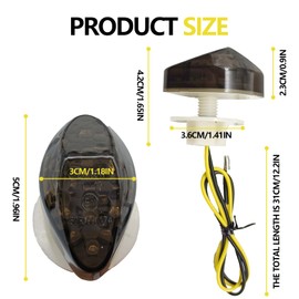 ZOKYUYS 2PCS Flush Mount LED Turn Signals Motorcycle Amber Blinkers, Compatible with Honda CBR600RR CBR1000RR 2004-2007 CBR 600 F4 F4i CBR900 CBR919, Universal 12V Motorcycle Indicators