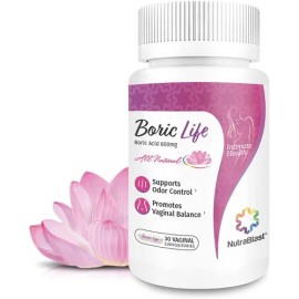 Nutrablast Boric Acid Vaginal Balance 30 Suppositories