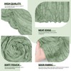 4 Pack Sage Green Cheesecloth Table Runner 10Ft, Gauze Table