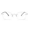 OCCI Chiari Titanium Glasses, Date Glasses, No Degree, Rimless, Men's,