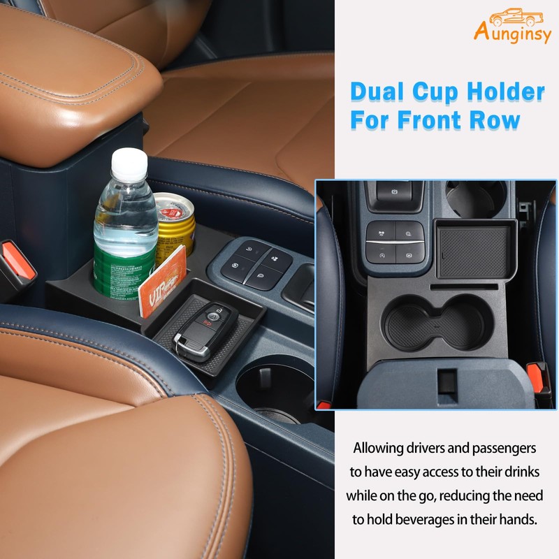 Aunginsy Center Console Cup Holder Kit Compatible with Ford Maverick