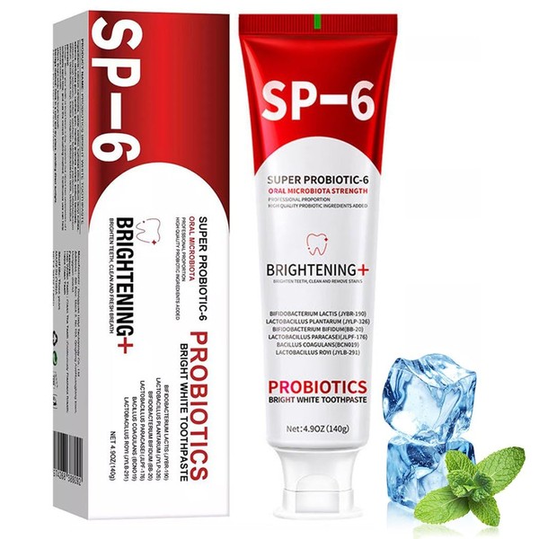 SP 6 Probiotic Whitening Toothpaste - Upgraded Probiotic Formula -