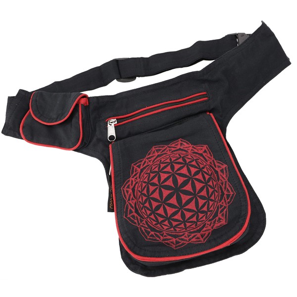 GURU SHOP Fabric Sidebag & Waist Bag 'Flower of Life',