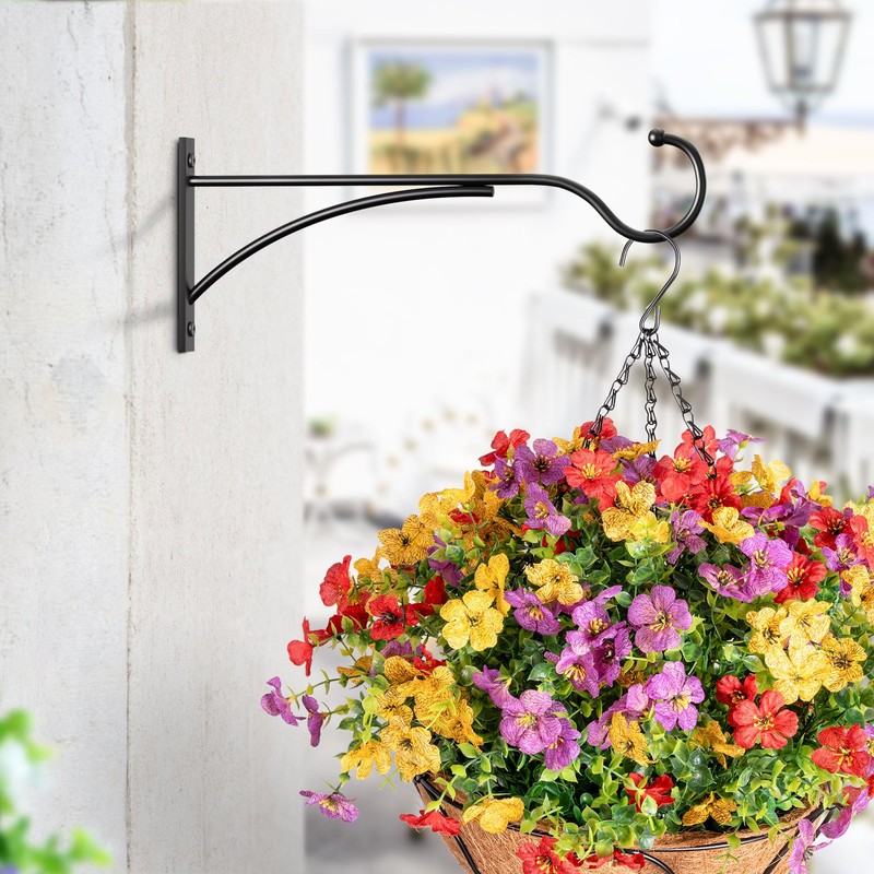saffruff saffruff Outdoor Plant Hanging Hooks for Wall: 11 Inch