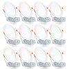 12 Pack 6 Inch Ultra-Thin LED Recessed Ceiling Light with