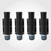 4 x Side Mount Boat Rod Holder - Straight Black