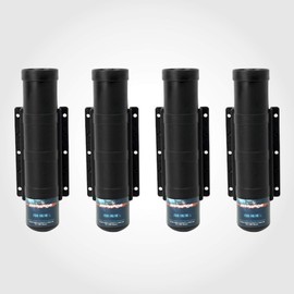 4 x Side Mount Boat Rod Holder - Straight Black