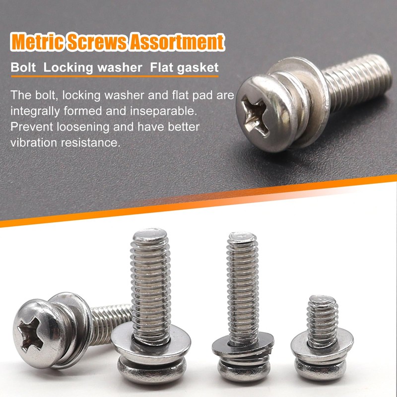 weideer 500Pcs Nut and Bolt Assortment Kit,M2 M2.5 M3 M4
