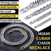 Mens Chain Necklace Cuban Chain Men Jewellery Stainless Steel Chain