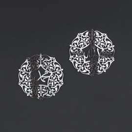 iwa concept Allah and Muhammad Acrylic/Wooden Islamic Wall Art, Arabic Calligraphy Room Decor, the Right Gift for Ramadan and Muslim Friends (20 x 20 inches | 50 x 50 cm, Silver)