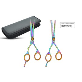 Left Handed Hairdressing Scissors Professional Hair Cutting Scissors Kit/Thinning Shears/Barber Scissor/Hair Scissors -5.5" Texturing Scissor,Thinning Scissors for Men Women
