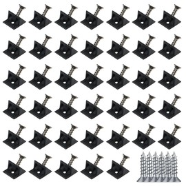SGERUFZ Pack of 40 Back Wall Connectors, Drawer Wedges, Hanging Drawer Bases, Cabinet Back Wall, Plastic Back Wall Holder with Screws (Black)