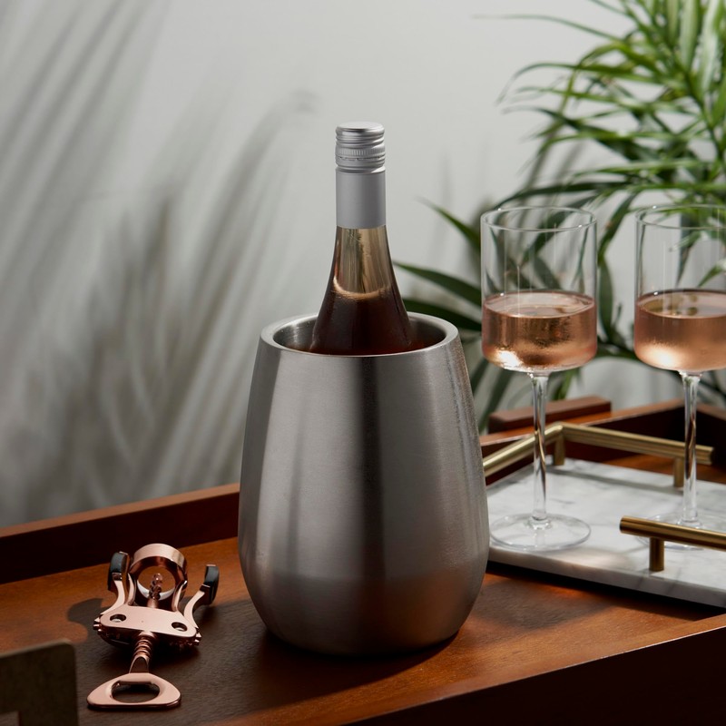 Viski Wine Chiller, Double Walled Insulated Wine Bottle Holder, Single