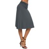 EXCHIC Women's Elastic Waist Plain A-Line Yoga Skirt - Slate,