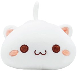 Onsoyours Cute Kitten Plush Toy Stuffed Animal Pet Kitty Soft Anime Cat Plush Pillow for Kids (White A, 20")