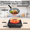 Nafewin Portable Induction Cooktop 1800W,110V Single Burner Induction Burner &