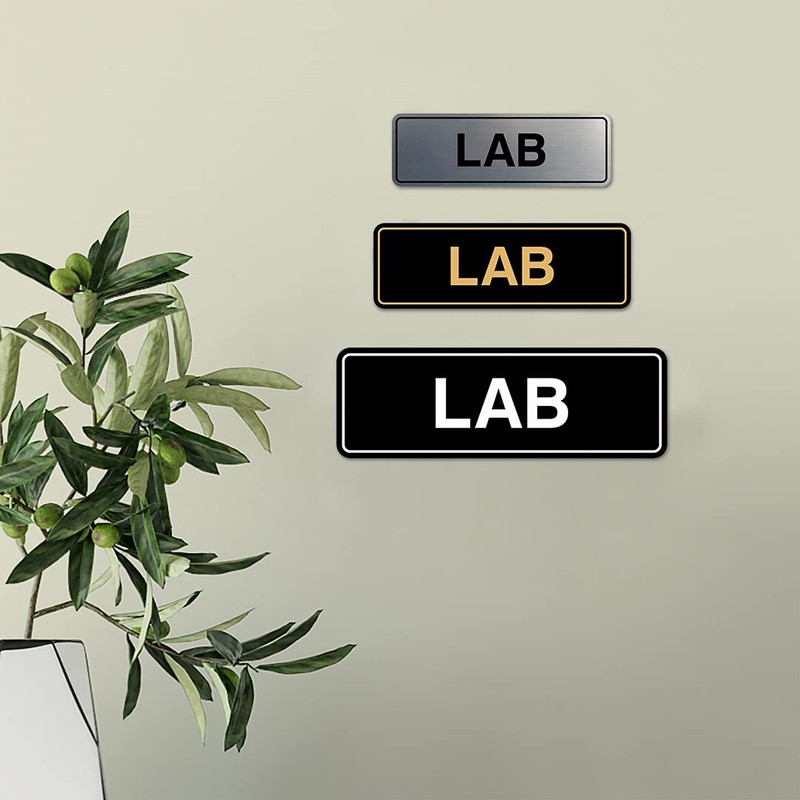 Signs ByLITA New Standard Lab Sign (Black) - Medium