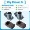 Gulfmew 4 Pcs Medical Products Walker Glide Skis Feet Covers