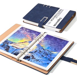 Lightwish Watercolor Sketchbook,100% Cotton Acid Free Watercolor Journal,600gsm Cold Press Watercolor Paper for Artists,Adults,Students,12 Sheets,5.5 * 8.2 Inches Paper