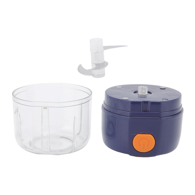 Garlic Chopper Electric Portable Blue 3 Blade Design 250mg Capacity