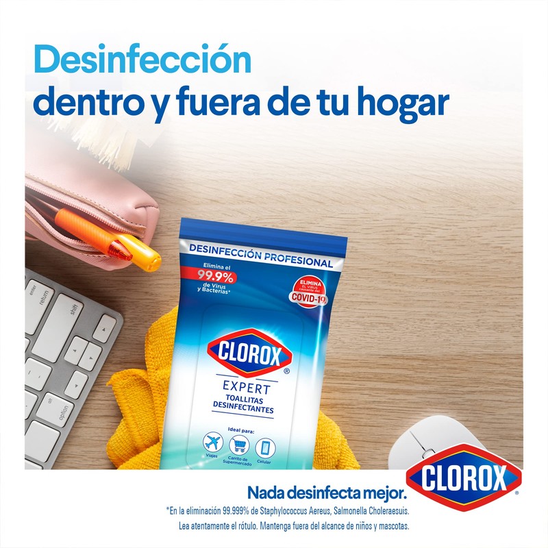 Clorox Pack Toallitas Desinfectantes 15un x 6 (90 toallitas Clorox)