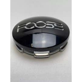 Foose Gloss Black/Chrome Logo Snap In Wheel center Cap 7810-15 1121K63 S503-04