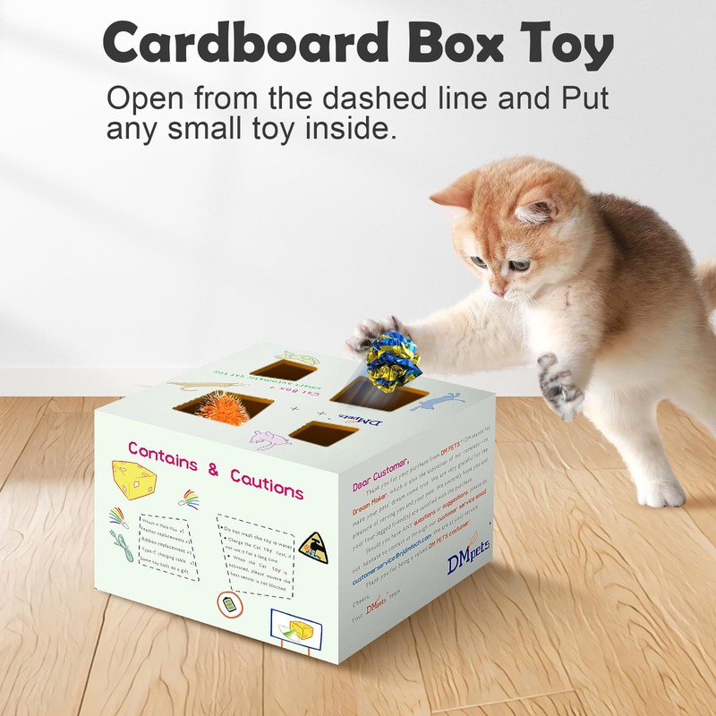 Migipaws Automatic MigiBox Plus Cat Toys 3 n1 Interactive Pounce