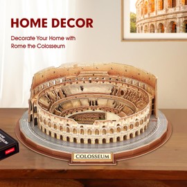 CubicFun 3D Puzzles for Adults Kids New Version Italy Rome Colosseum Jigsaw Puzzle DIY Building Model Kit Easter Gift for Boys Girls Age 10+, 163 Pieces Puzzles for Kids Ages 8-10 Dad's Gift