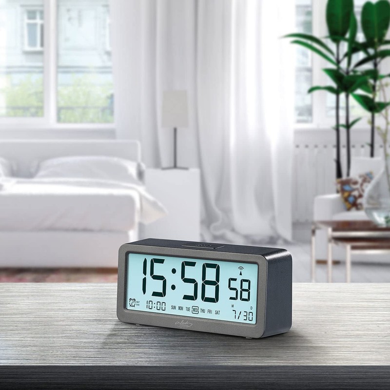 infactory Wireless Digital Alarm Clock: Digital Wireless Travel Alarm Clock