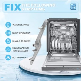 154568002 Dishwasher Bottom Lower Spray Arm Replacement for Frigidaire Kenmore Replace 5304517203 154568001 154250801 154250901 1545680