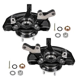Front Steering Knuckles & Wheel Bearing Hub Assembly Driver and Passenger Side Fit for Jeep Patriot Compass 2007-2017, Fit for Dodge Caliber 2007-2012, 4WD AWD FWD, 2pcs