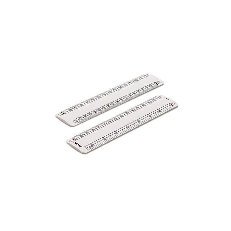Rulex 15cm 6 inch Flat Oval Metric Scale Ruler 1:1