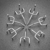 Yardwe, Metal Pegboard Hooks Pegboard Hooks Shelves 50pcs (Silver)